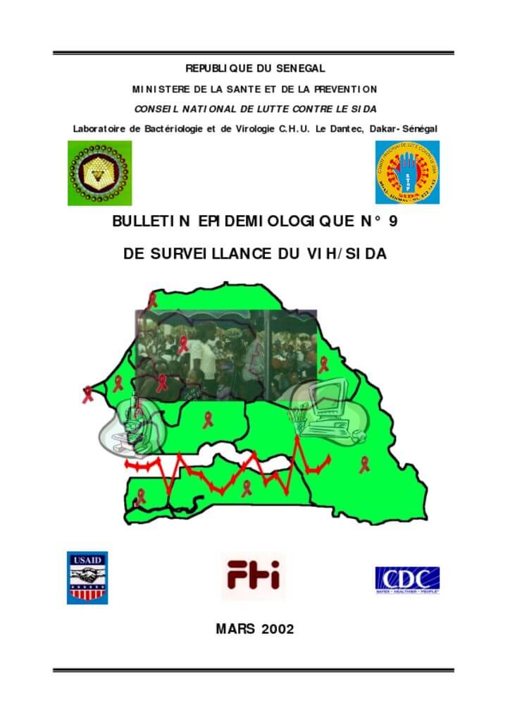 thumbnail of Bulletin epidemiologique N°9 de surveillance du VIH 2002