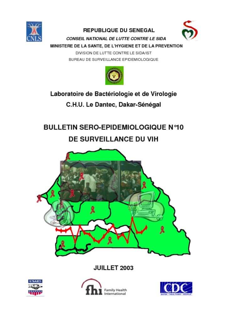 thumbnail of Bulletin sero-épidemiologique N°10 de surveillance du VIH 2003